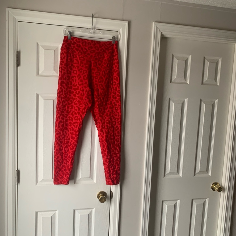 Balance Athletica Red Leopard Print Leggings